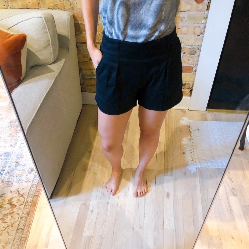 Vince Linen Black Shorts